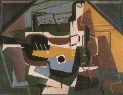 Juan Gris Guitar winebottle and cup Sweden oil painting artist